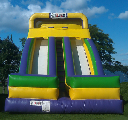double slide inflatable slide